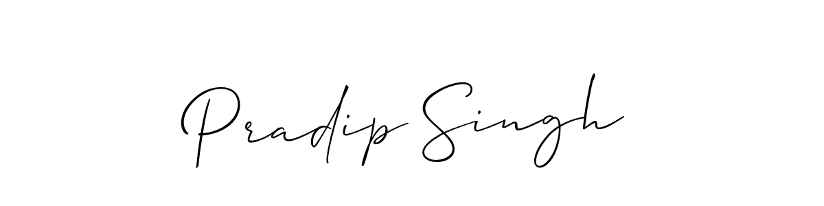 How to make Pradip Singh signature? Allison_Script is a professional autograph style. Create handwritten signature for Pradip Singh name. Pradip Singh signature style 2 images and pictures png