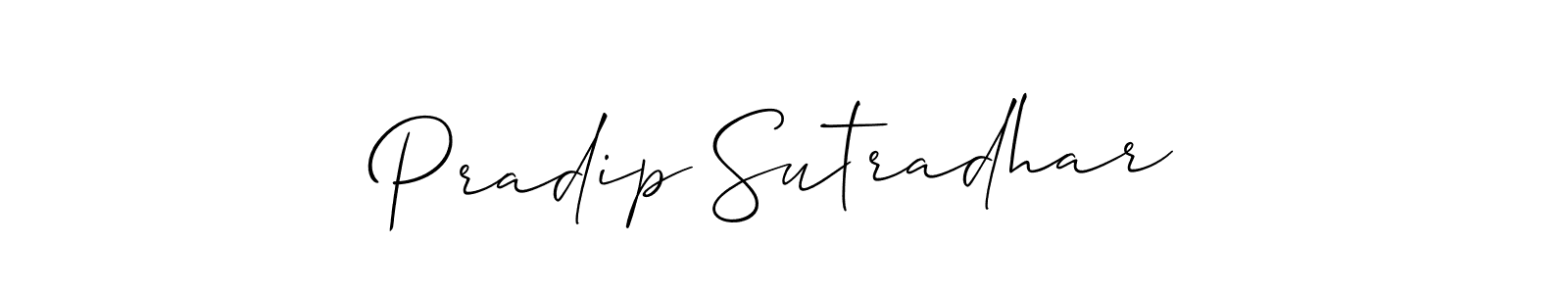 Also You can easily find your signature by using the search form. We will create Pradip Sutradhar name handwritten signature images for you free of cost using Allison_Script sign style. Pradip Sutradhar signature style 2 images and pictures png