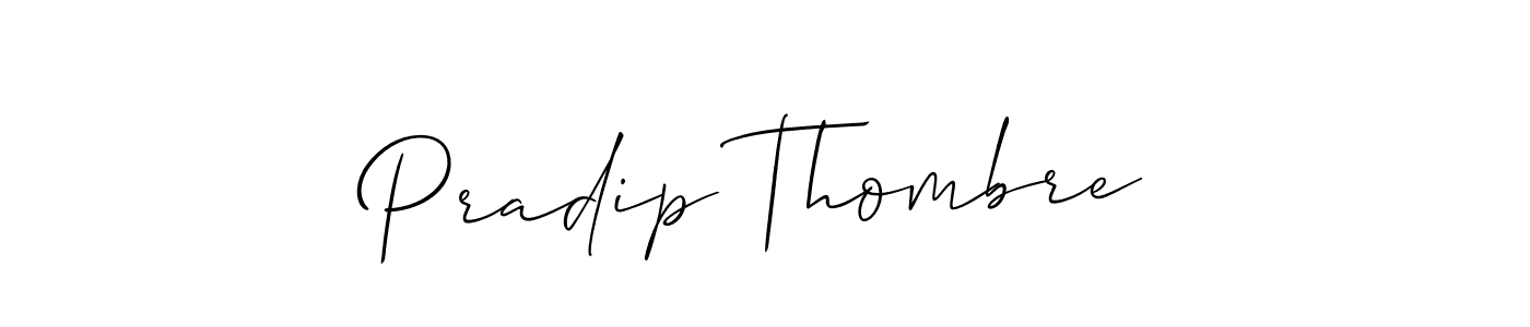Pradip Thombre stylish signature style. Best Handwritten Sign (Allison_Script) for my name. Handwritten Signature Collection Ideas for my name Pradip Thombre. Pradip Thombre signature style 2 images and pictures png