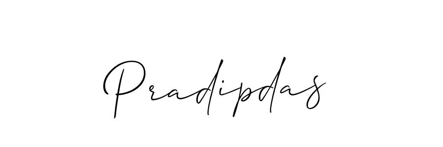 Use a signature maker to create a handwritten signature online. With this signature software, you can design (Allison_Script) your own signature for name Pradipdas. Pradipdas signature style 2 images and pictures png
