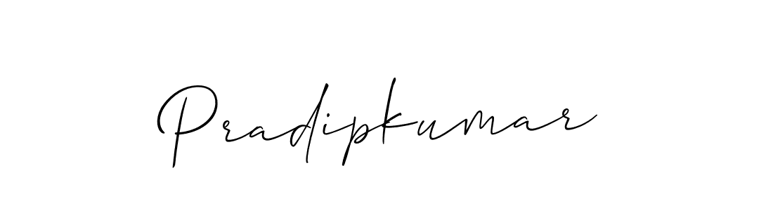 Pradipkumar stylish signature style. Best Handwritten Sign (Allison_Script) for my name. Handwritten Signature Collection Ideas for my name Pradipkumar. Pradipkumar signature style 2 images and pictures png