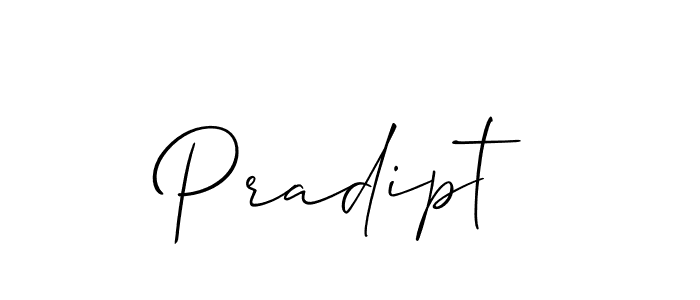 The best way (Allison_Script) to make a short signature is to pick only two or three words in your name. The name Pradipt include a total of six letters. For converting this name. Pradipt signature style 2 images and pictures png
