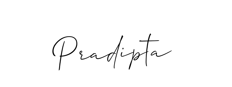 Design your own signature with our free online signature maker. With this signature software, you can create a handwritten (Allison_Script) signature for name Pradipta. Pradipta signature style 2 images and pictures png