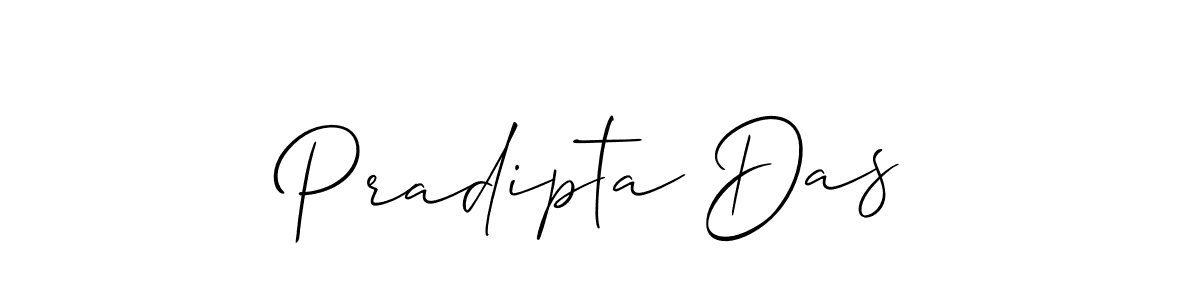 How to make Pradipta Das name signature. Use Allison_Script style for creating short signs online. This is the latest handwritten sign. Pradipta Das signature style 2 images and pictures png