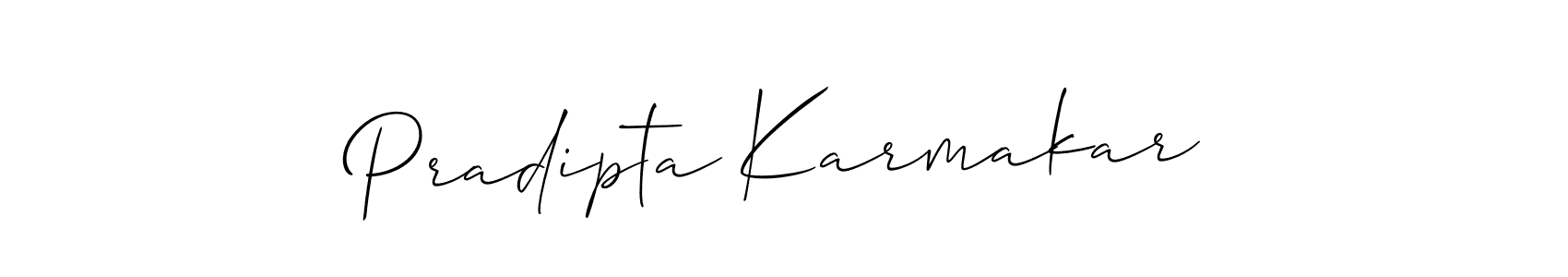 Make a short Pradipta Karmakar signature style. Manage your documents anywhere anytime using Allison_Script. Create and add eSignatures, submit forms, share and send files easily. Pradipta Karmakar signature style 2 images and pictures png