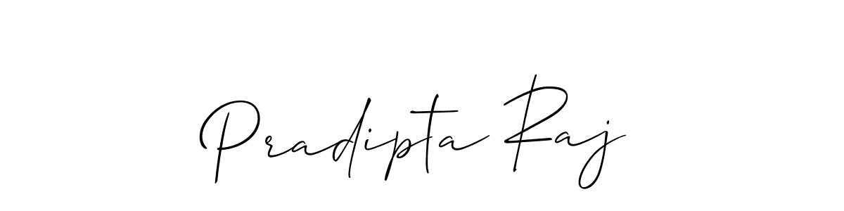 How to make Pradipta Raj name signature. Use Allison_Script style for creating short signs online. This is the latest handwritten sign. Pradipta Raj signature style 2 images and pictures png