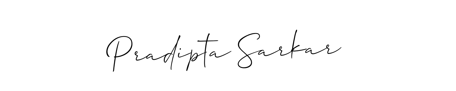 Design your own signature with our free online signature maker. With this signature software, you can create a handwritten (Allison_Script) signature for name Pradipta Sarkar. Pradipta Sarkar signature style 2 images and pictures png