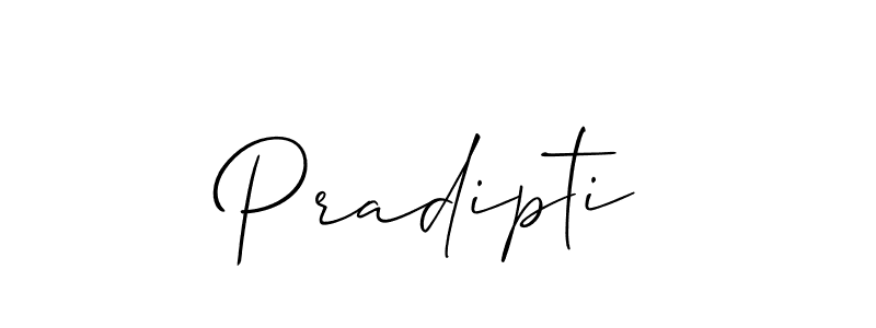 Design your own signature with our free online signature maker. With this signature software, you can create a handwritten (Allison_Script) signature for name Pradipti. Pradipti signature style 2 images and pictures png