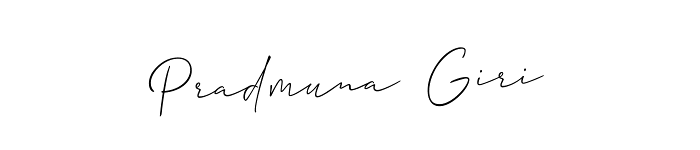 How to make Pradmuna  Giri name signature. Use Allison_Script style for creating short signs online. This is the latest handwritten sign. Pradmuna  Giri signature style 2 images and pictures png
