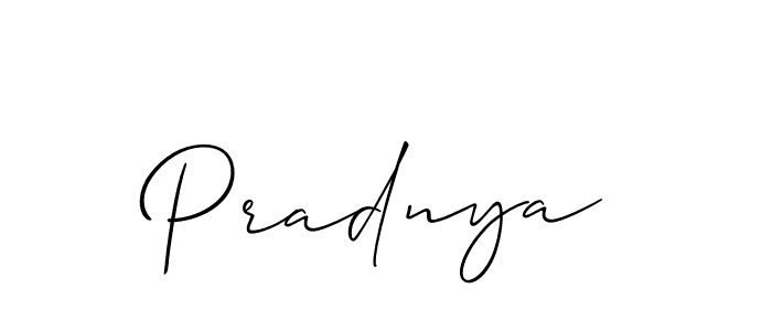 Design your own signature with our free online signature maker. With this signature software, you can create a handwritten (Allison_Script) signature for name Pradnya. Pradnya signature style 2 images and pictures png