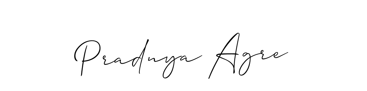 Make a beautiful signature design for name Pradnya Agre. With this signature (Allison_Script) style, you can create a handwritten signature for free. Pradnya Agre signature style 2 images and pictures png