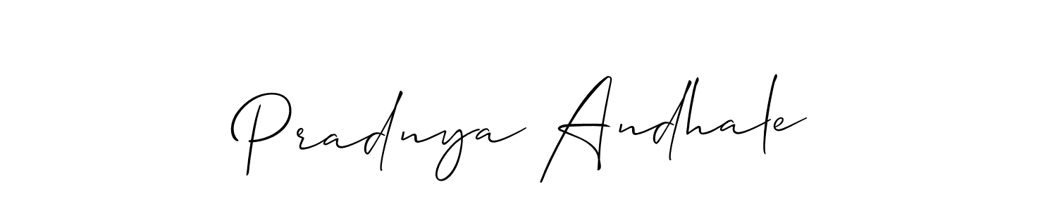 Also You can easily find your signature by using the search form. We will create Pradnya Andhale name handwritten signature images for you free of cost using Allison_Script sign style. Pradnya Andhale signature style 2 images and pictures png