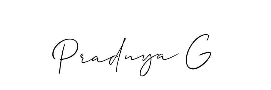 You should practise on your own different ways (Allison_Script) to write your name (Pradnya G) in signature. don't let someone else do it for you. Pradnya G signature style 2 images and pictures png