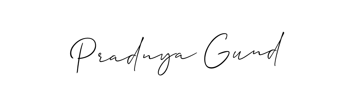 How to make Pradnya Gund signature? Allison_Script is a professional autograph style. Create handwritten signature for Pradnya Gund name. Pradnya Gund signature style 2 images and pictures png