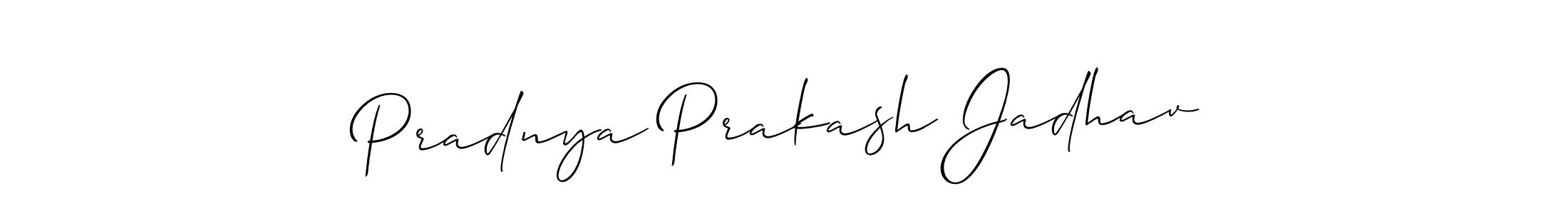 Make a beautiful signature design for name Pradnya Prakash Jadhav. With this signature (Allison_Script) style, you can create a handwritten signature for free. Pradnya Prakash Jadhav signature style 2 images and pictures png