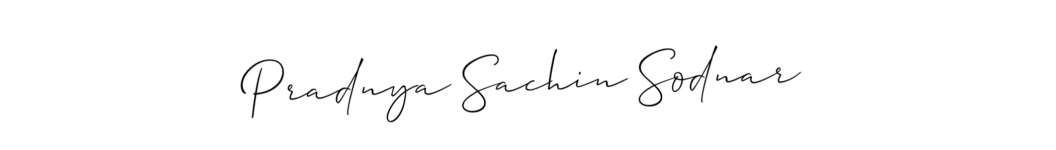 Design your own signature with our free online signature maker. With this signature software, you can create a handwritten (Allison_Script) signature for name Pradnya Sachin Sodnar. Pradnya Sachin Sodnar signature style 2 images and pictures png