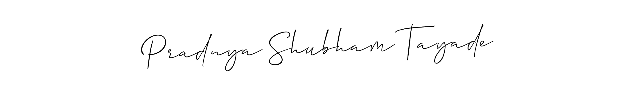 How to Draw Pradnya Shubham Tayade signature style? Allison_Script is a latest design signature styles for name Pradnya Shubham Tayade. Pradnya Shubham Tayade signature style 2 images and pictures png