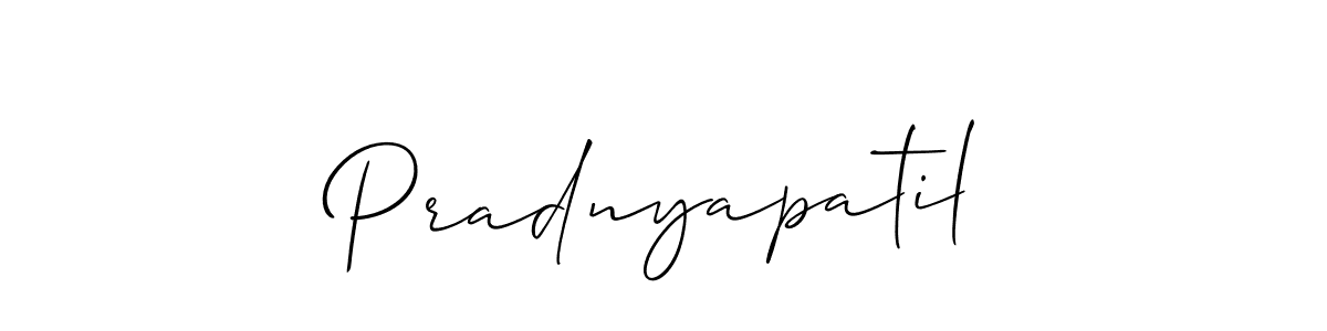 How to make Pradnyapatil name signature. Use Allison_Script style for creating short signs online. This is the latest handwritten sign. Pradnyapatil signature style 2 images and pictures png