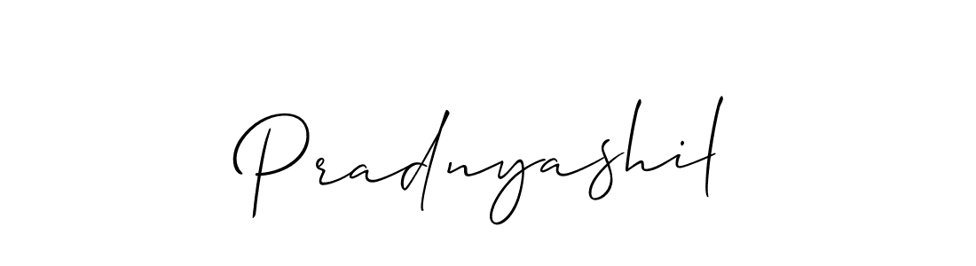 Use a signature maker to create a handwritten signature online. With this signature software, you can design (Allison_Script) your own signature for name Pradnyashil. Pradnyashil signature style 2 images and pictures png