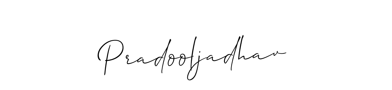 Also we have Pradooljadhav name is the best signature style. Create professional handwritten signature collection using Allison_Script autograph style. Pradooljadhav signature style 2 images and pictures png