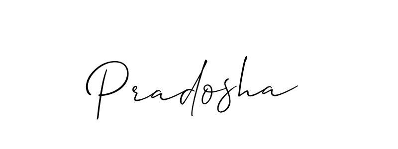 Design your own signature with our free online signature maker. With this signature software, you can create a handwritten (Allison_Script) signature for name Pradosha. Pradosha signature style 2 images and pictures png