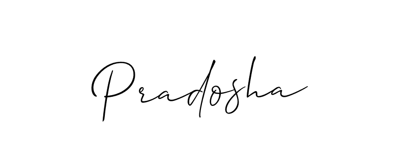 Use a signature maker to create a handwritten signature online. With this signature software, you can design (Allison_Script) your own signature for name Pradosha. Pradosha signature style 2 images and pictures png