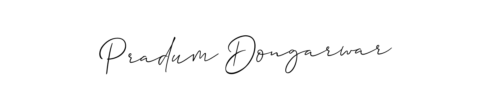 Also we have Pradum Dongarwar name is the best signature style. Create professional handwritten signature collection using Allison_Script autograph style. Pradum Dongarwar signature style 2 images and pictures png