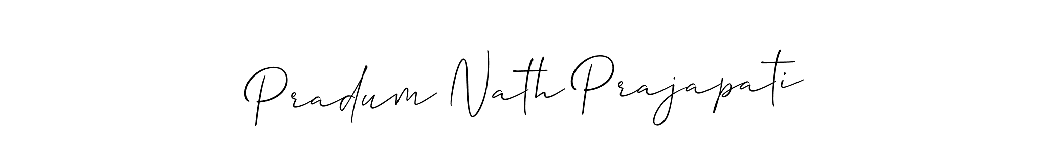 The best way (Allison_Script) to make a short signature is to pick only two or three words in your name. The name Pradum Nath Prajapati include a total of six letters. For converting this name. Pradum Nath Prajapati signature style 2 images and pictures png