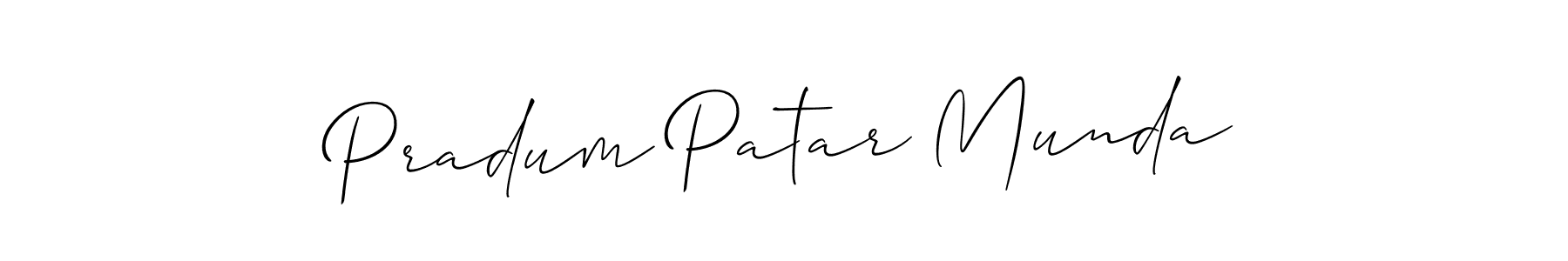 Allison_Script is a professional signature style that is perfect for those who want to add a touch of class to their signature. It is also a great choice for those who want to make their signature more unique. Get Pradum Patar Munda name to fancy signature for free. Pradum Patar Munda signature style 2 images and pictures png