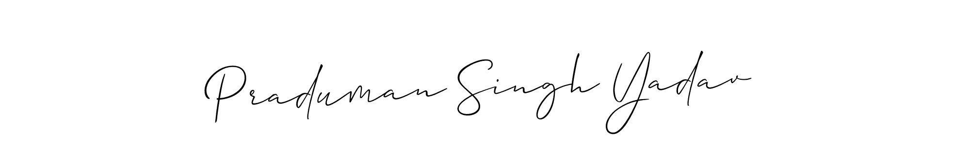 How to Draw Praduman Singh Yadav signature style? Allison_Script is a latest design signature styles for name Praduman Singh Yadav. Praduman Singh Yadav signature style 2 images and pictures png