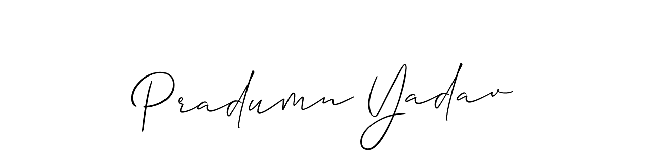 How to make Pradumn Yadav signature? Allison_Script is a professional autograph style. Create handwritten signature for Pradumn Yadav name. Pradumn Yadav signature style 2 images and pictures png