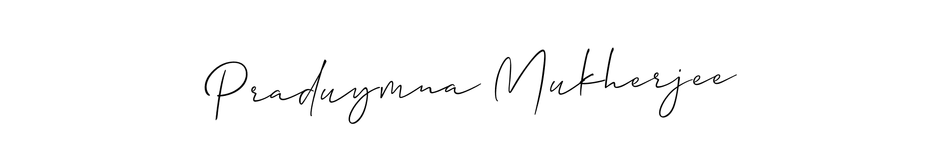 Also we have Praduymna Mukherjee name is the best signature style. Create professional handwritten signature collection using Allison_Script autograph style. Praduymna Mukherjee signature style 2 images and pictures png