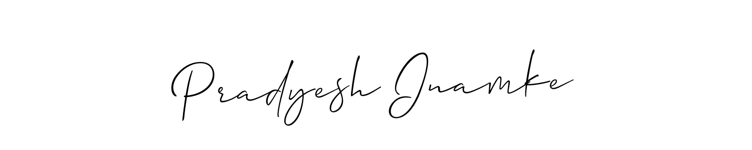 Similarly Allison_Script is the best handwritten signature design. Signature creator online .You can use it as an online autograph creator for name Pradyesh Inamke. Pradyesh Inamke signature style 2 images and pictures png
