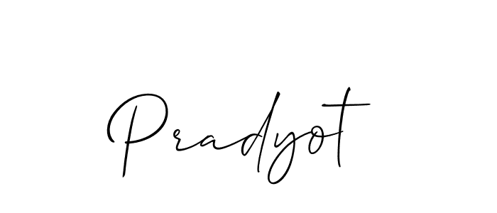 Best and Professional Signature Style for Pradyot. Allison_Script Best Signature Style Collection. Pradyot signature style 2 images and pictures png