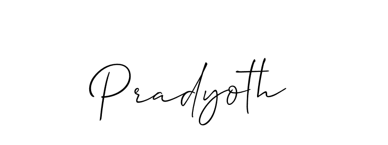 You should practise on your own different ways (Allison_Script) to write your name (Pradyoth) in signature. don't let someone else do it for you. Pradyoth signature style 2 images and pictures png