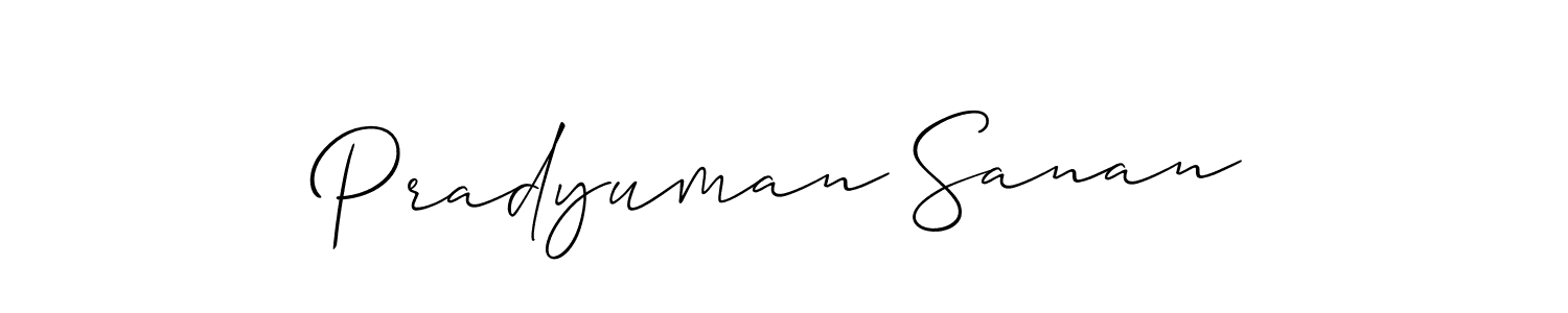 How to Draw Pradyuman Sanan signature style? Allison_Script is a latest design signature styles for name Pradyuman Sanan. Pradyuman Sanan signature style 2 images and pictures png