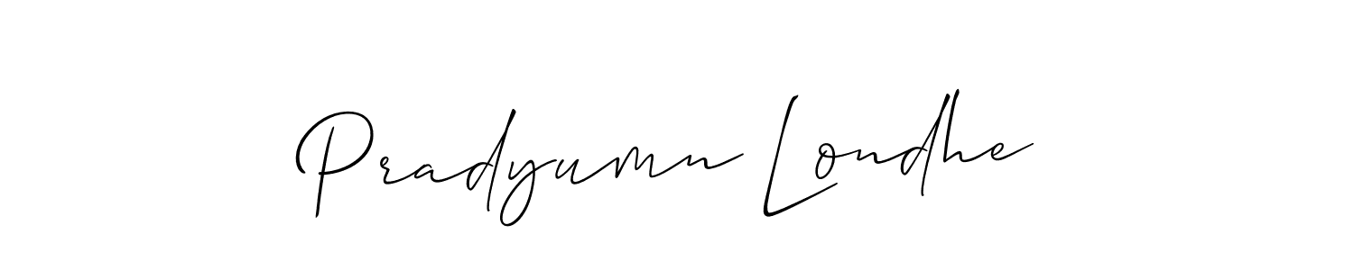 Pradyumn Londhe stylish signature style. Best Handwritten Sign (Allison_Script) for my name. Handwritten Signature Collection Ideas for my name Pradyumn Londhe. Pradyumn Londhe signature style 2 images and pictures png