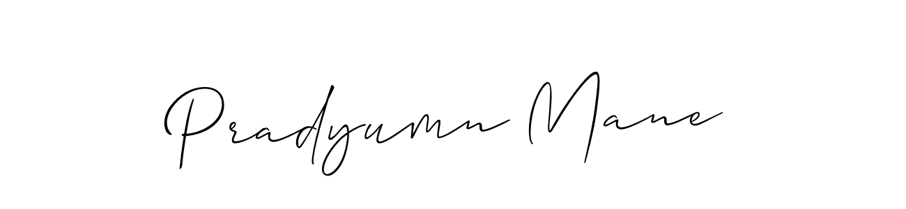 Make a short Pradyumn Mane signature style. Manage your documents anywhere anytime using Allison_Script. Create and add eSignatures, submit forms, share and send files easily. Pradyumn Mane signature style 2 images and pictures png