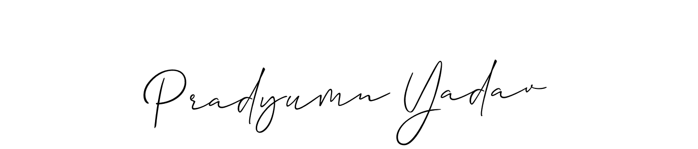 You should practise on your own different ways (Allison_Script) to write your name (Pradyumn Yadav) in signature. don't let someone else do it for you. Pradyumn Yadav signature style 2 images and pictures png