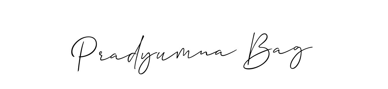 It looks lik you need a new signature style for name Pradyumna Bag. Design unique handwritten (Allison_Script) signature with our free signature maker in just a few clicks. Pradyumna Bag signature style 2 images and pictures png