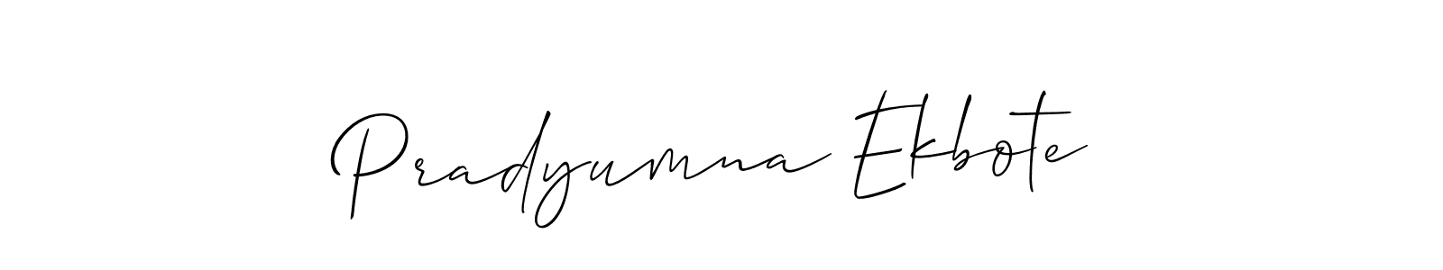 Use a signature maker to create a handwritten signature online. With this signature software, you can design (Allison_Script) your own signature for name Pradyumna Ekbote. Pradyumna Ekbote signature style 2 images and pictures png
