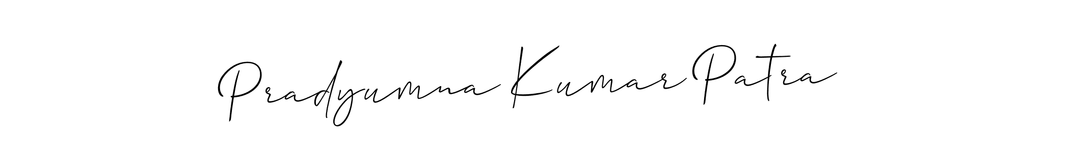Create a beautiful signature design for name Pradyumna Kumar Patra. With this signature (Allison_Script) fonts, you can make a handwritten signature for free. Pradyumna Kumar Patra signature style 2 images and pictures png
