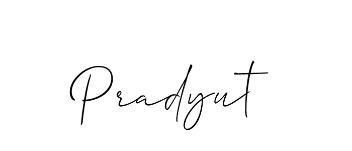 Also we have Pradyut name is the best signature style. Create professional handwritten signature collection using Allison_Script autograph style. Pradyut signature style 2 images and pictures png
