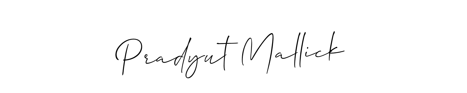 Allison_Script is a professional signature style that is perfect for those who want to add a touch of class to their signature. It is also a great choice for those who want to make their signature more unique. Get Pradyut Mallick name to fancy signature for free. Pradyut Mallick signature style 2 images and pictures png