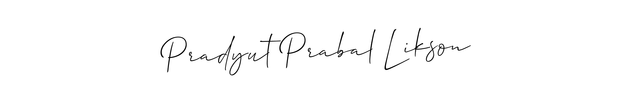 Design your own signature with our free online signature maker. With this signature software, you can create a handwritten (Allison_Script) signature for name Pradyut Prabal Likson. Pradyut Prabal Likson signature style 2 images and pictures png