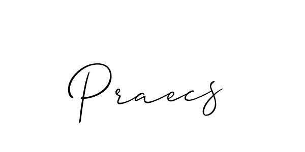 How to make Praecs signature? Allison_Script is a professional autograph style. Create handwritten signature for Praecs name. Praecs signature style 2 images and pictures png