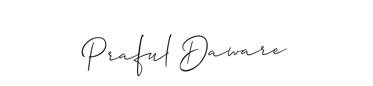 It looks lik you need a new signature style for name Praful Daware. Design unique handwritten (Allison_Script) signature with our free signature maker in just a few clicks. Praful Daware signature style 2 images and pictures png