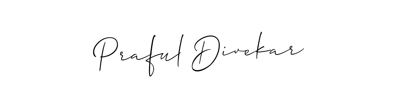 Similarly Allison_Script is the best handwritten signature design. Signature creator online .You can use it as an online autograph creator for name Praful Divekar. Praful Divekar signature style 2 images and pictures png