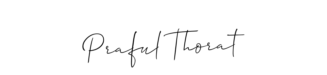 Create a beautiful signature design for name Praful Thorat. With this signature (Allison_Script) fonts, you can make a handwritten signature for free. Praful Thorat signature style 2 images and pictures png