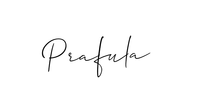 Create a beautiful signature design for name Prafula. With this signature (Allison_Script) fonts, you can make a handwritten signature for free. Prafula signature style 2 images and pictures png